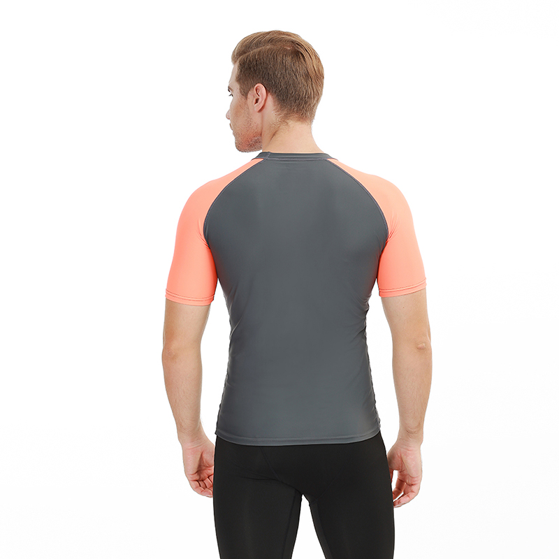 Swimming Surfing Rashguard Onepiece Short Sleeve Bjj Rise Upf 50 Custom Logo Men Rash Guard