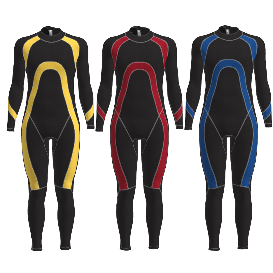 Neoprene Surf Freediving Diving Front Zip Long Sleeve Zipper Suit 3mm Smoothskin Wetsuit
