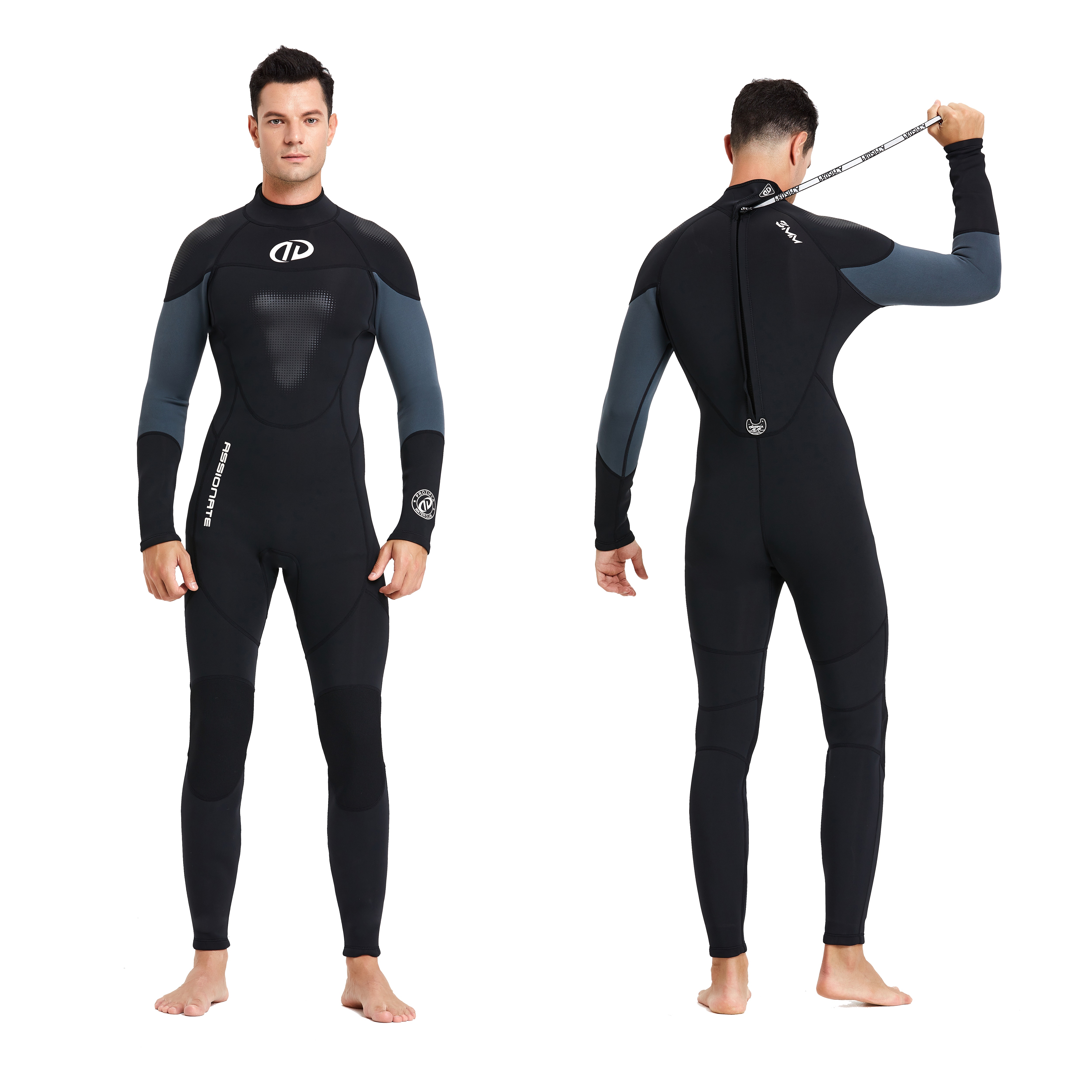 Wholesale Snorkeling Surfing Long Sleeve One Piece Backzipper Breathable Neoprene 3Mm Men Free Diving Wetsuit
