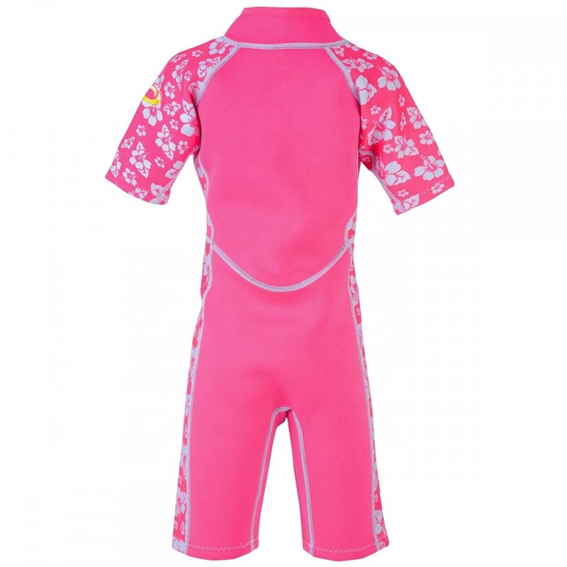 Child Wetsuit Swimsuit 3mm Short Sleeve Front Zipper Kids 2mm Neoprene Diving Suit