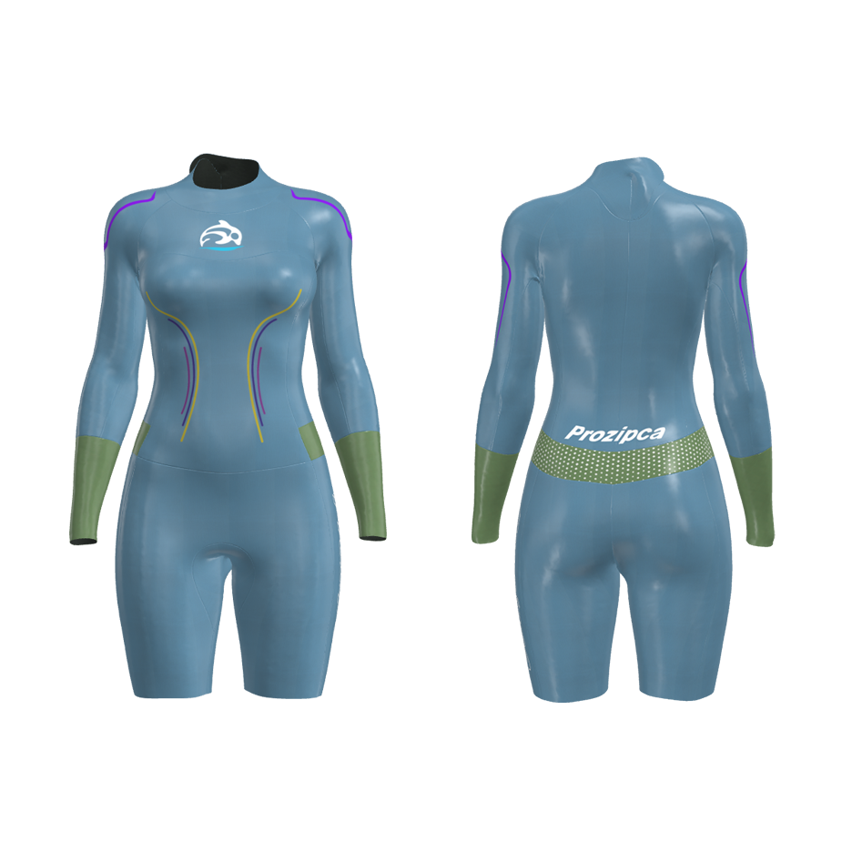 Triatlon Water Suit Women Smooth Skin Surf Diving 2mm Top Shorty Neoprene Wetsuit