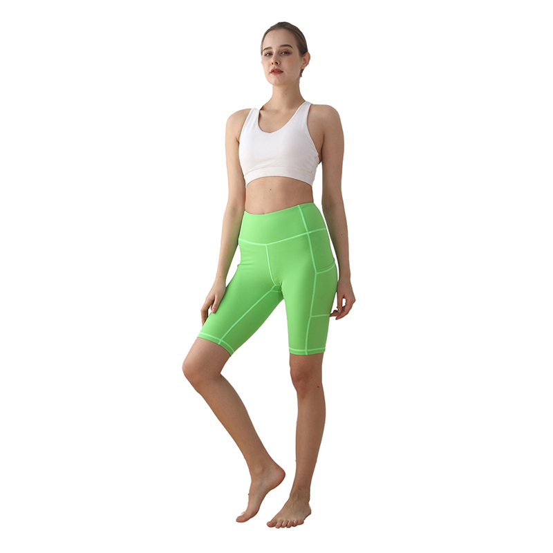 Women Custom Work Out Pants Sports Print High Waist Tummy Control Yoga Shorts