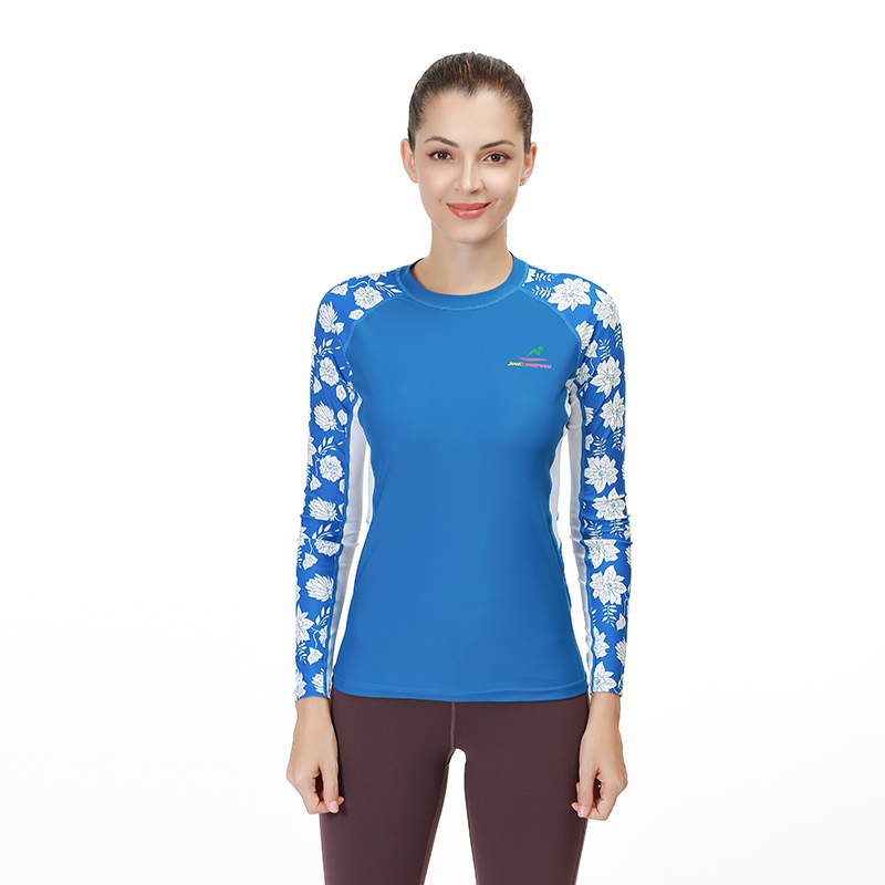 Swimming Women Surfing Long Rashguard Onepiece Full Sleeve Rash Guard